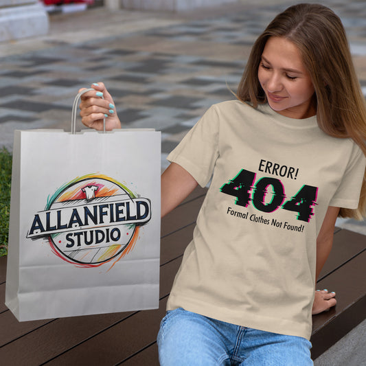 404 Error T-Shirt - Formal Clothes Not Found Glitch