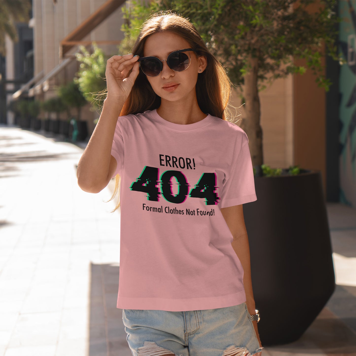 404 Error T-Shirt - Formal Clothes Not Found Glitch