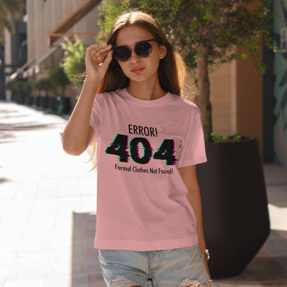 404 Error T-Shirt - Formal Clothes Not Found Glitch