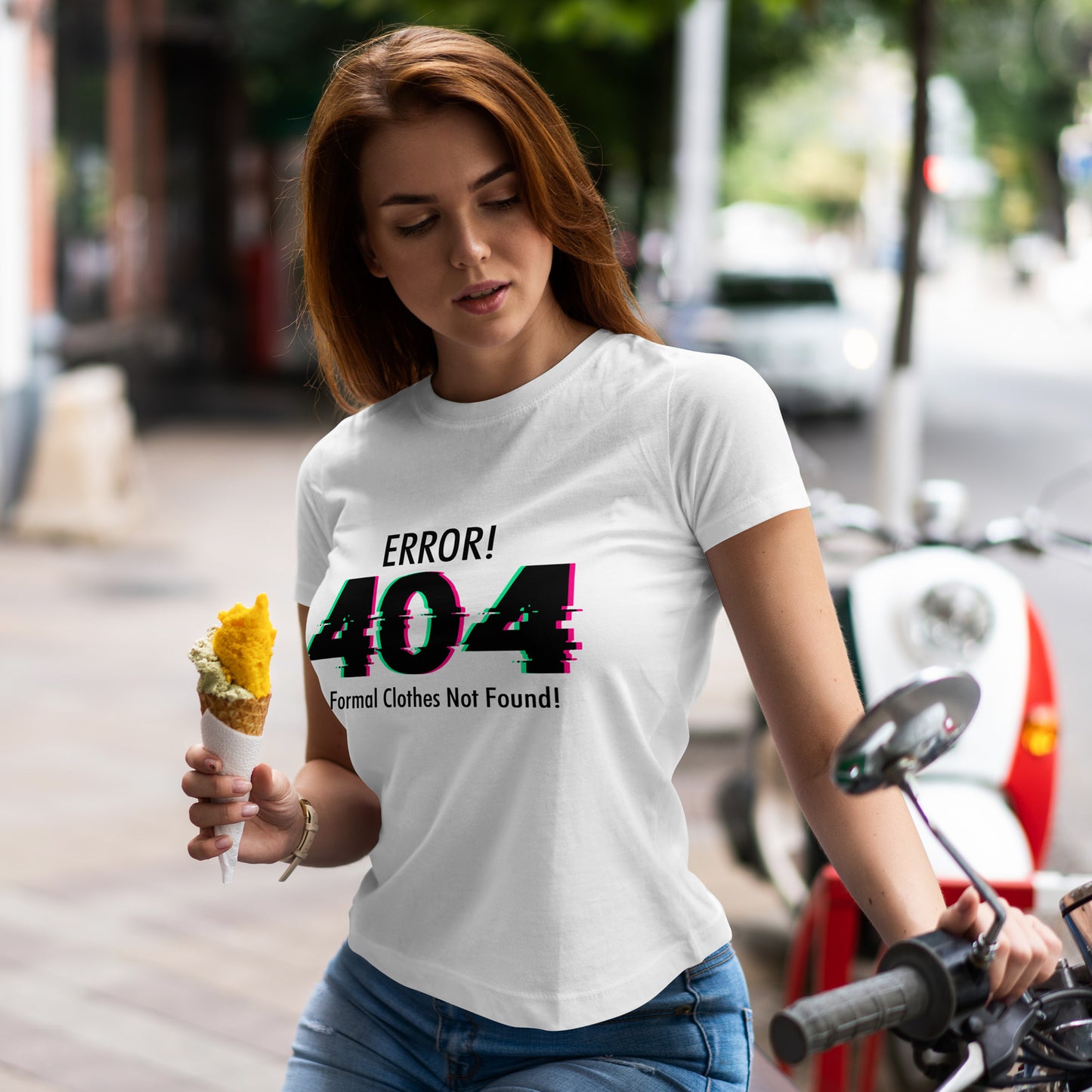 404 Error T-Shirt - Formal Clothes Not Found Glitch