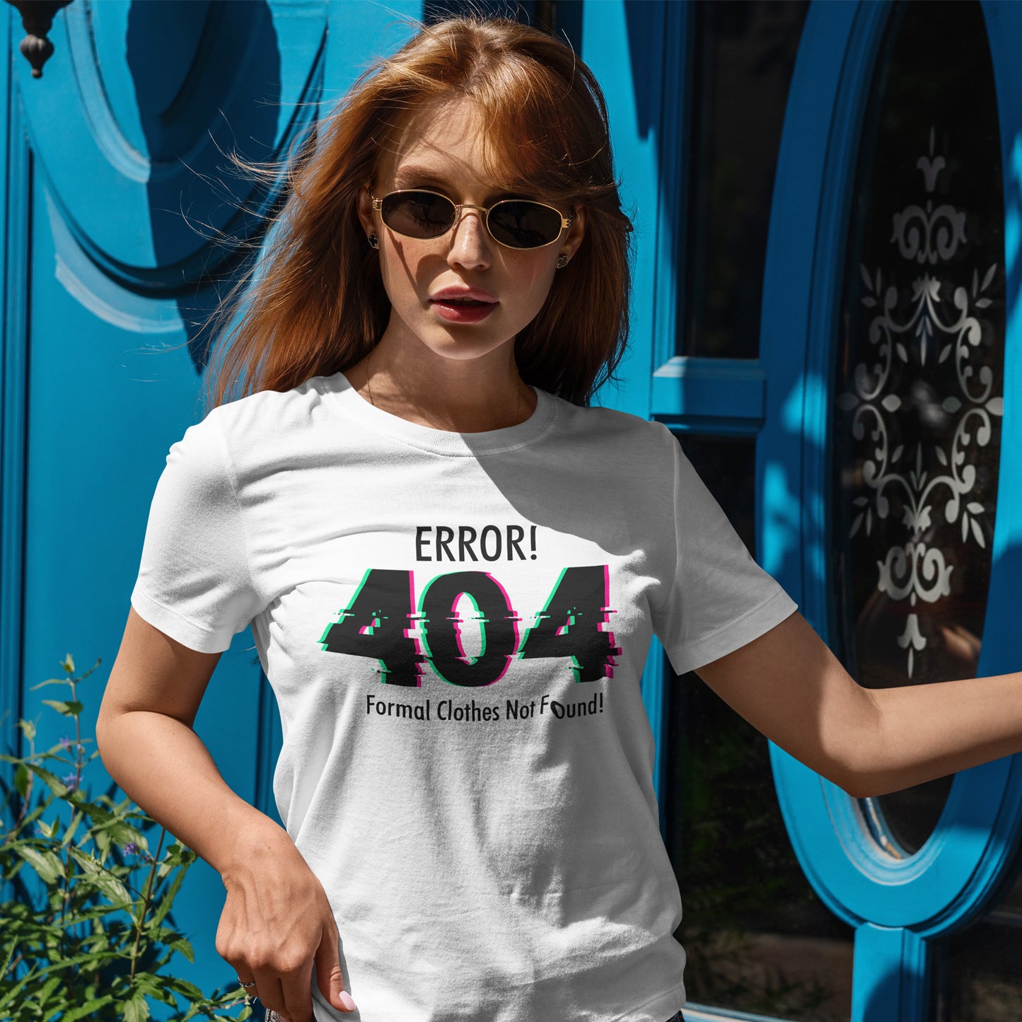 404 Error T-Shirt - Formal Clothes Not Found Glitch