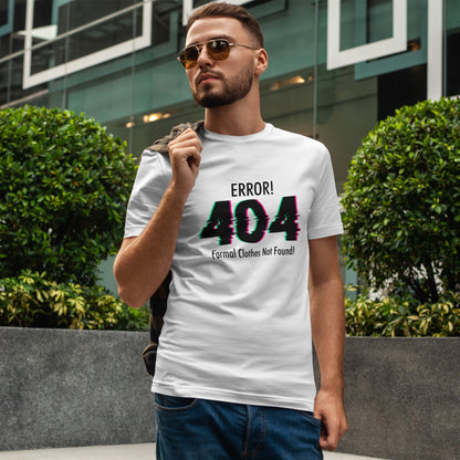 404 Error T-Shirt - Formal Clothes Not Found Glitch