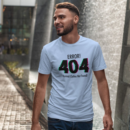 404 Error T-Shirt - Formal Clothes Not Found Glitch