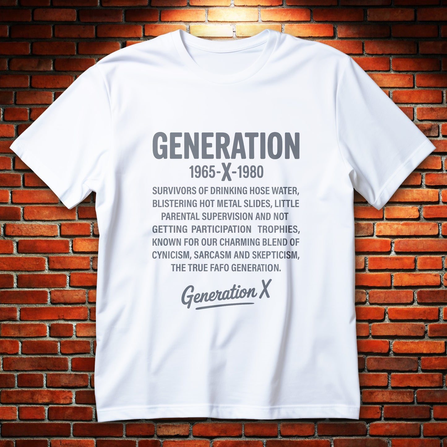generation x t-shirt - retro gray definition about hose water and no participation trophies, 1965 - 1980 gen x