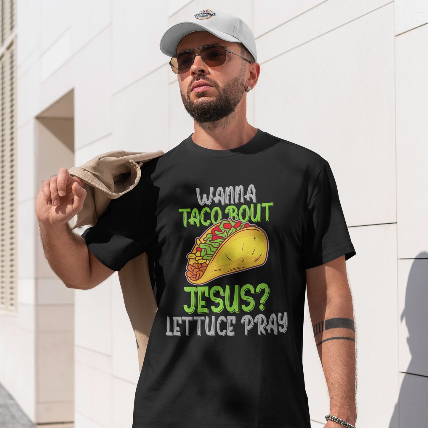 Wanna Taco ’Bout Jesus T-Shirt - Lettuce Pray Funny Christian Tee