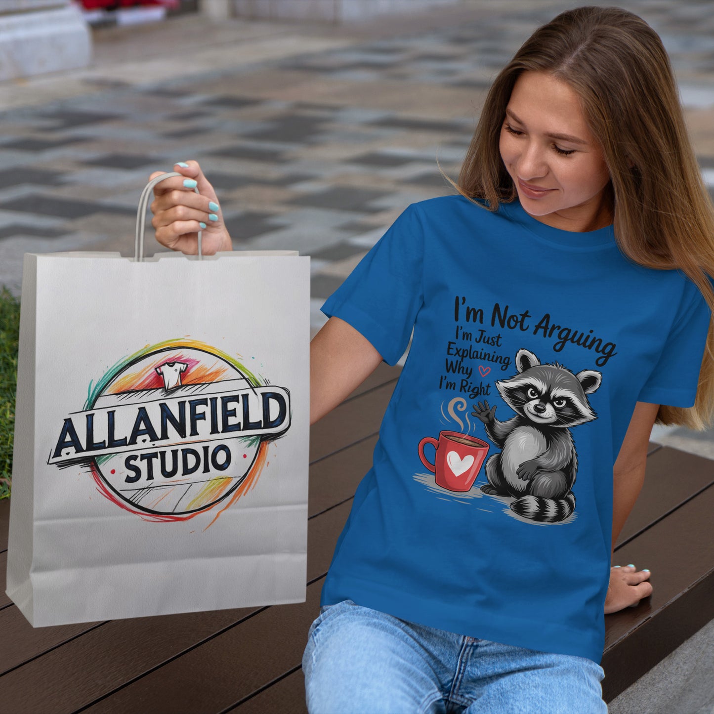 I'm Not Arguing Raccoon Coffee T-Shirt - Funny Caffeine Tee