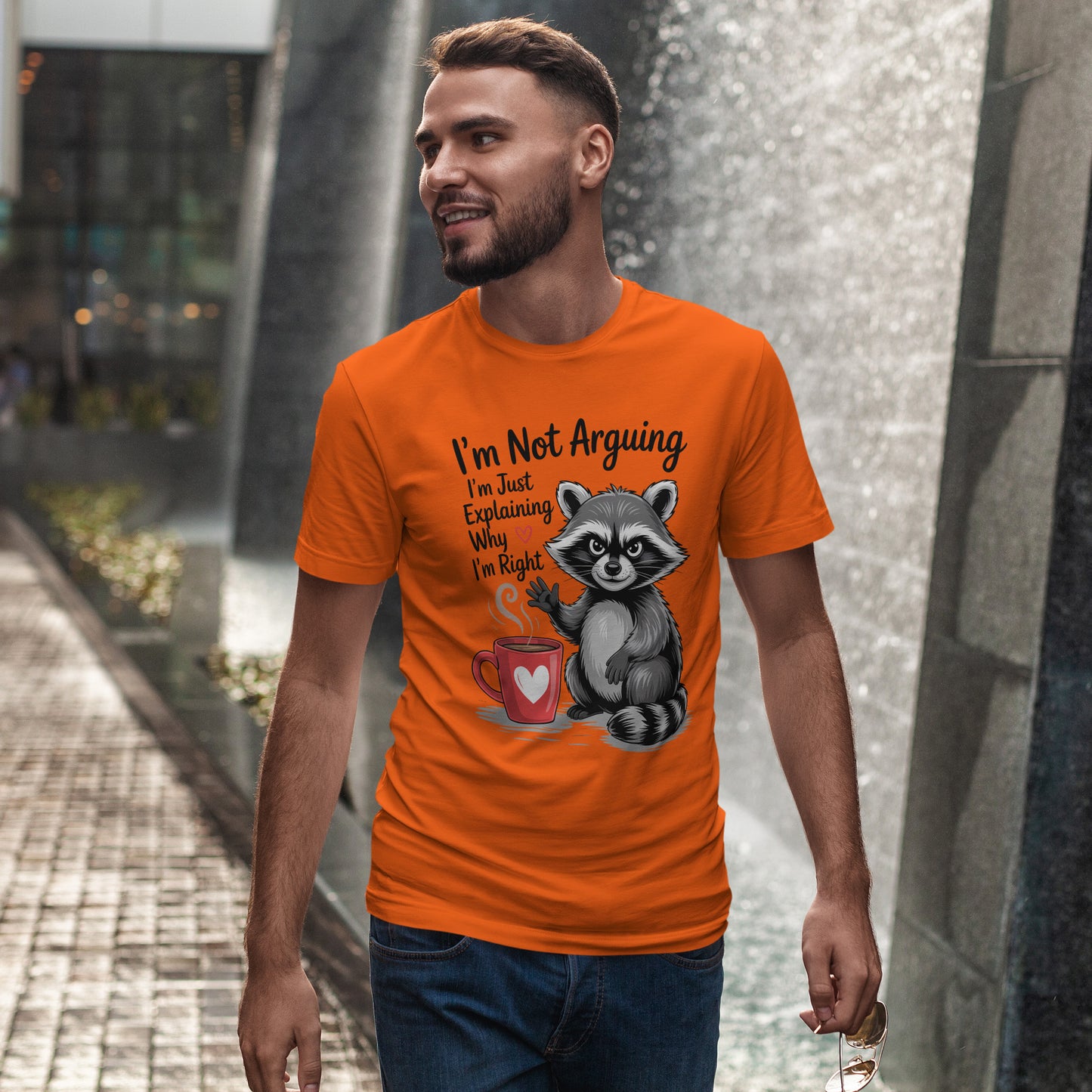 I'm Not Arguing Raccoon Coffee T-Shirt - Funny Caffeine Tee