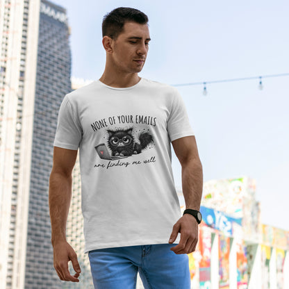 Work From Home Grumpy Cat T-Shirt - None of Your Emails Tee
