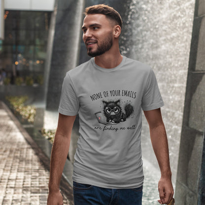 Work From Home Grumpy Cat T-Shirt - None of Your Emails Tee