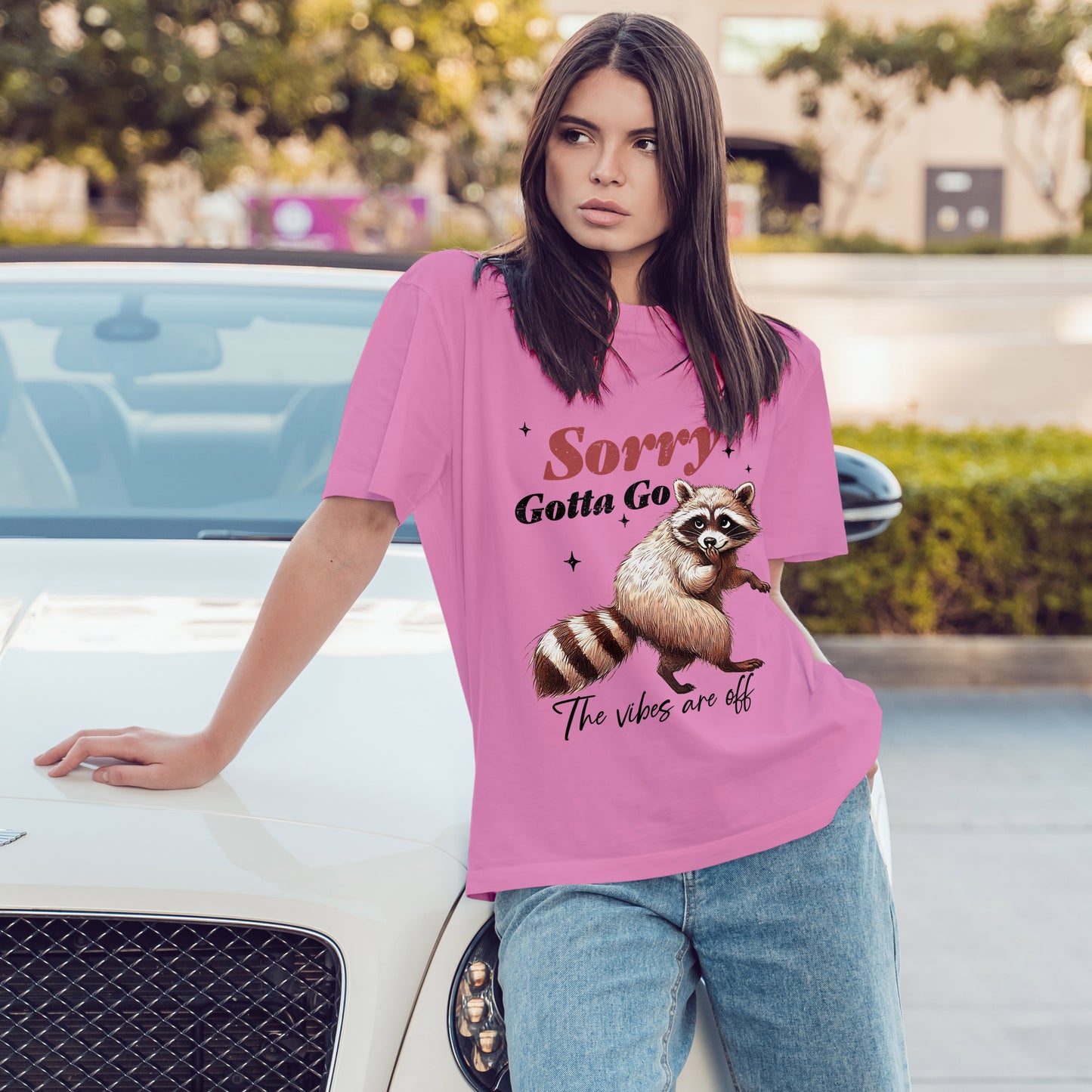 Sorry Raccoon T-Shirt - Cute Awkward Apology Tee