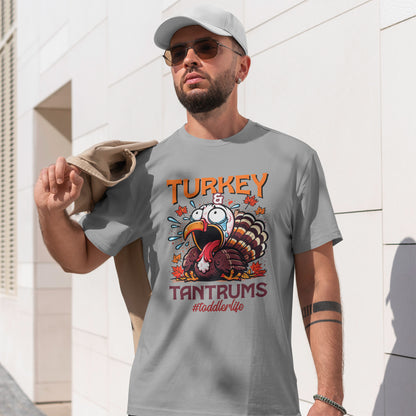 Turkey and Tantrums T-Shirt - Funny Thanksgiving Toddler Life Tee