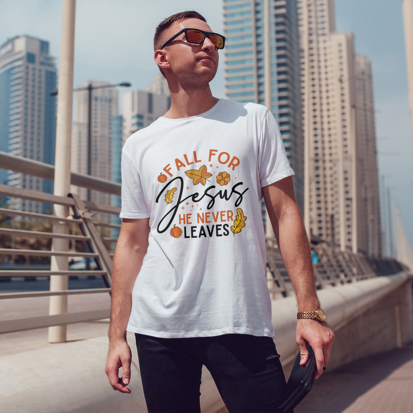 Fall For Jesus T-Shirt - Christian Faith Thanksgiving Autumn Pumpkin Tee