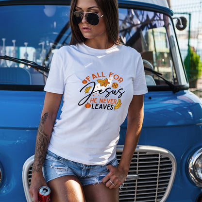 Fall For Jesus T-Shirt - Christian Faith Thanksgiving Autumn Pumpkin Tee
