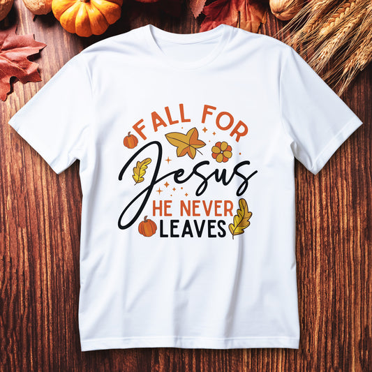 fall for jesus t-shirt, christian thanksgiving autumn pumpkin tee