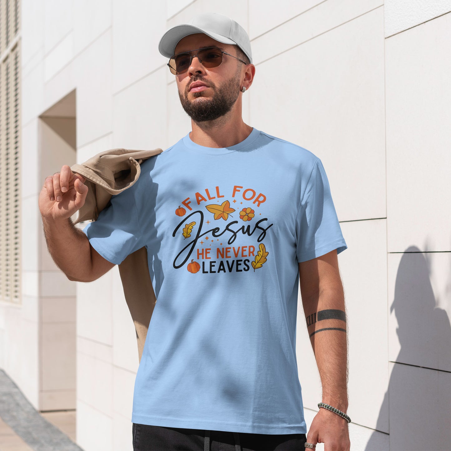 Fall For Jesus T-Shirt - Christian Faith Thanksgiving Autumn Pumpkin Tee