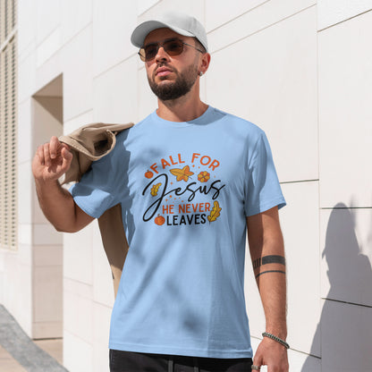 Fall For Jesus T-Shirt - Christian Faith Thanksgiving Autumn Pumpkin Tee