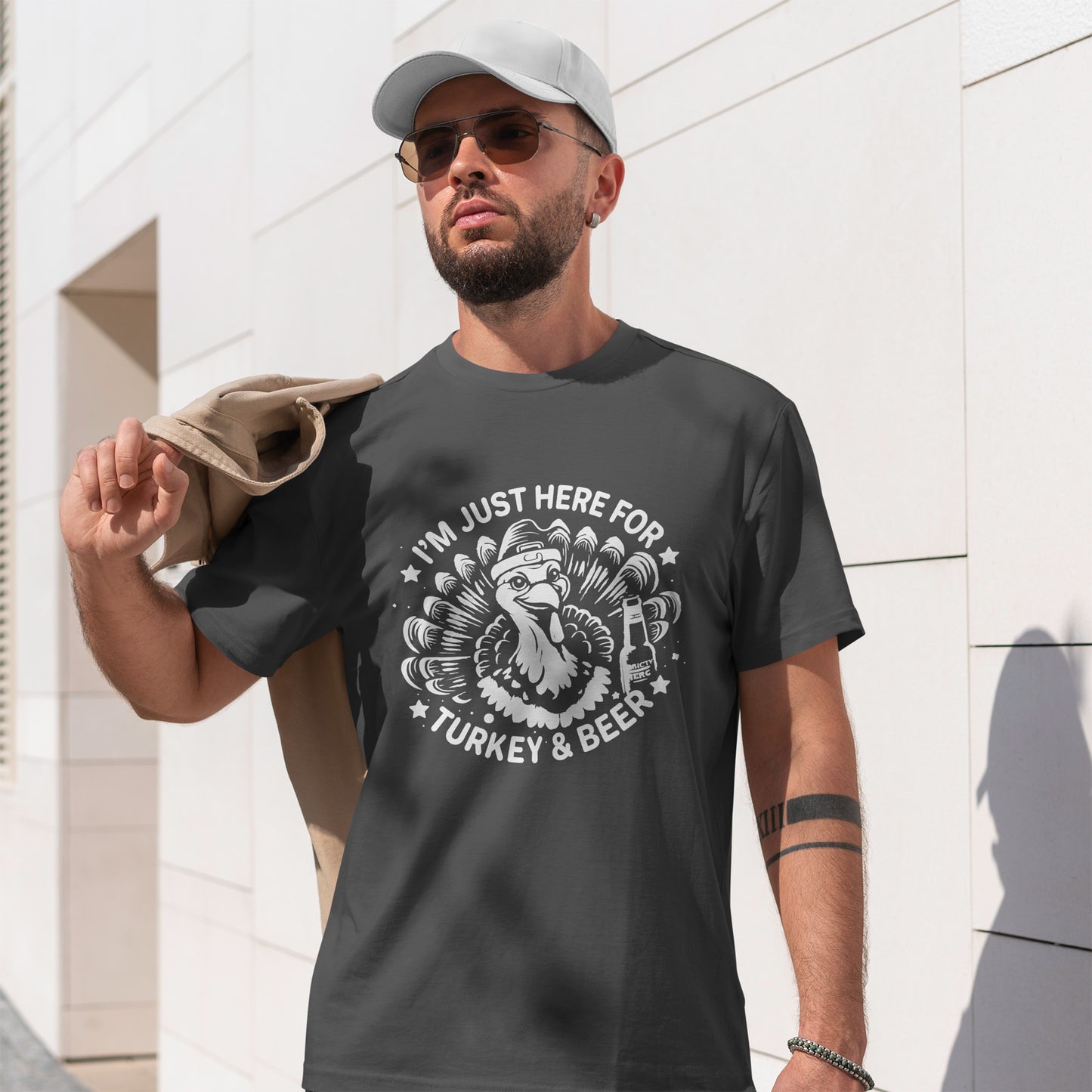 Turkey and Beer T-Shirt - Funny Thanksgiving Drinking Tee