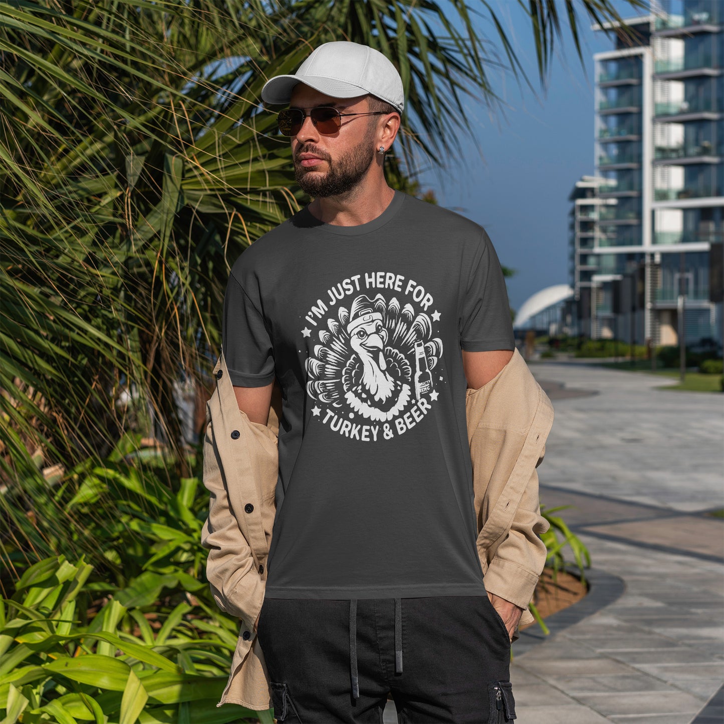 Turkey and Beer T-Shirt - Funny Thanksgiving Drinking Tee