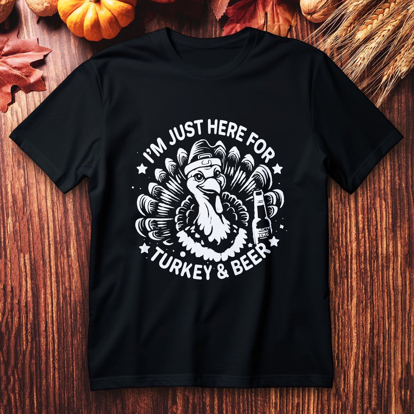 turkey and beer t-shirt, funny thanksgiving drinking tee