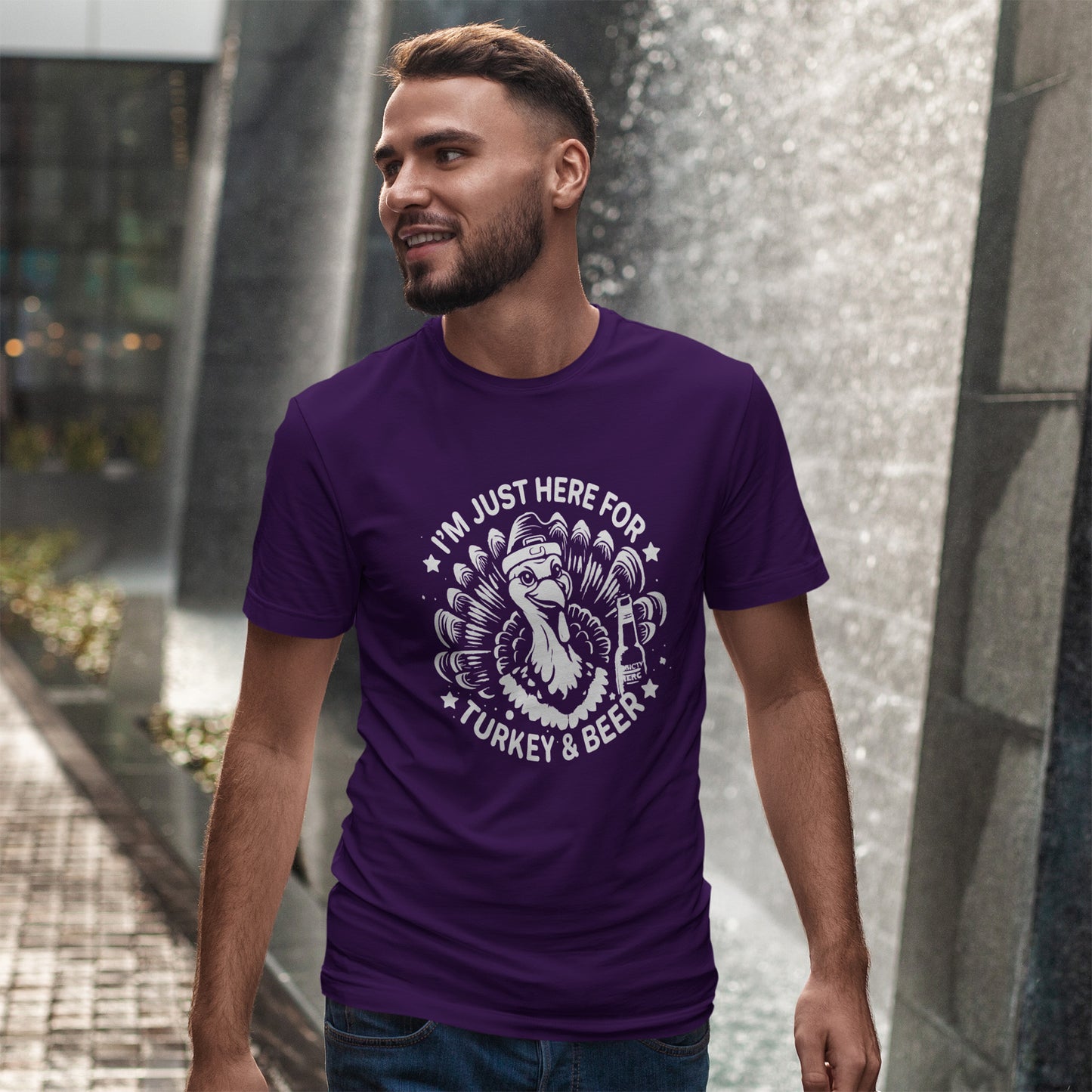 Turkey and Beer T-Shirt - Funny Thanksgiving Drinking Tee