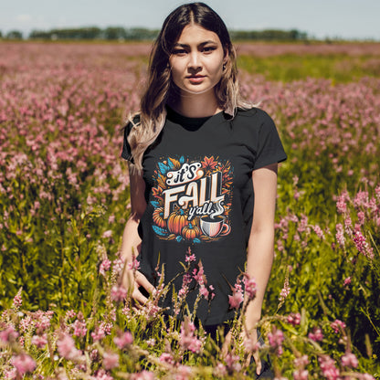 It’s Fall Y’all T-Shirt - Pumpkin Spice Autumn Coffee Lover Tee