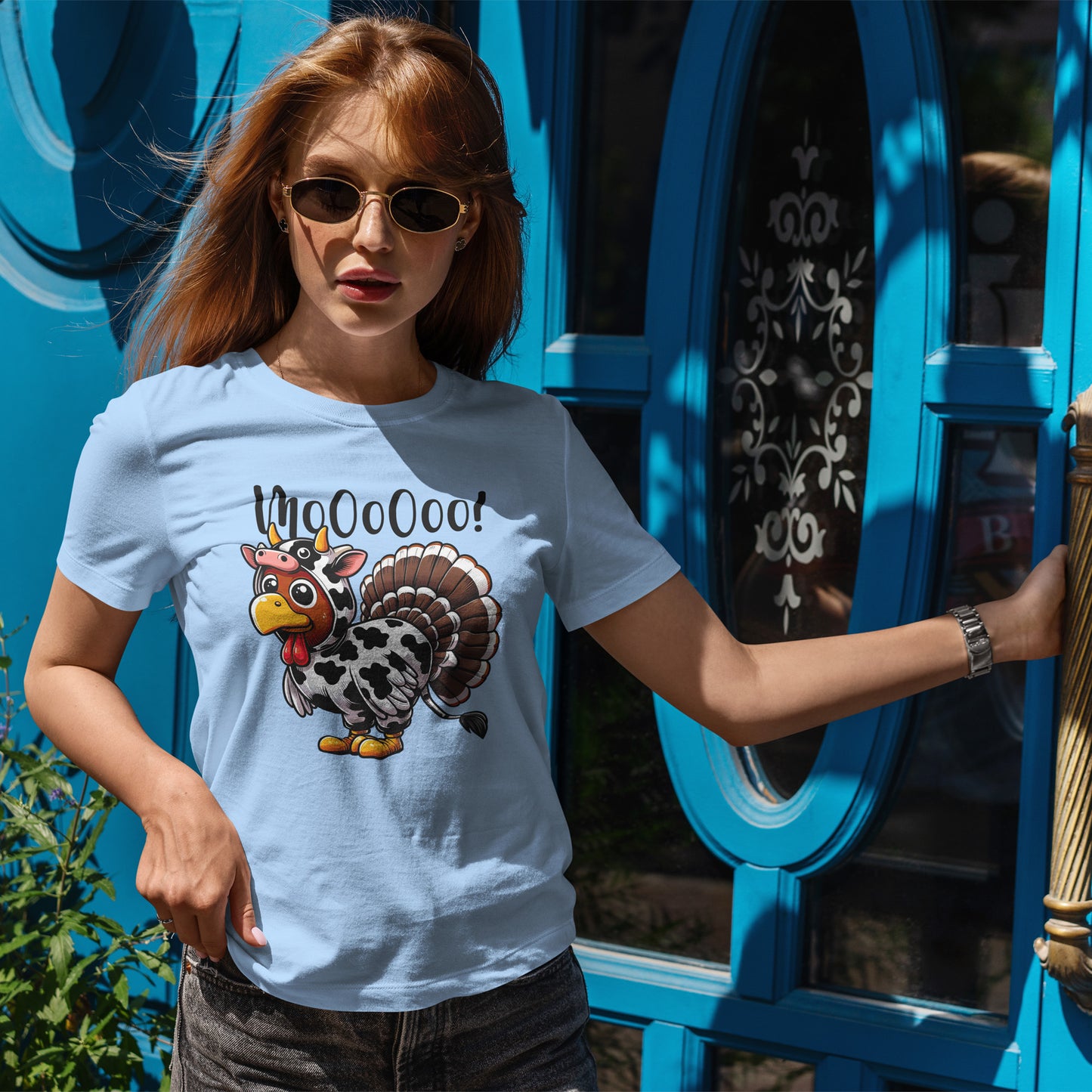 Turkey Moo T-Shirt - Funny Thanksgiving Cow Costume Tee