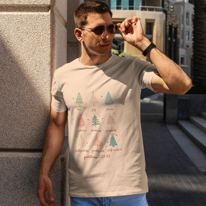 Fruits of the Spirit Christmas T-Shirt - Galatians 5:22-23 Faith Tee