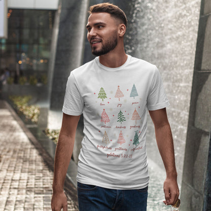 Fruits of the Spirit Christmas T-Shirt - Galatians 5:22-23 Faith Tee