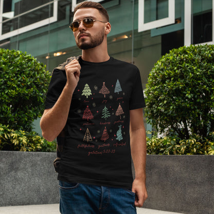 Fruits of the Spirit Christmas T-Shirt - Galatians 5:22-23 Faith Tee