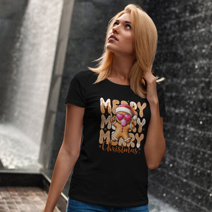 Merry Christmas Gingerbread T-Shirt - Funny Holiday Cookie Tee