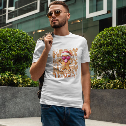 Merry Christmas Gingerbread T-Shirt - Funny Holiday Cookie Tee