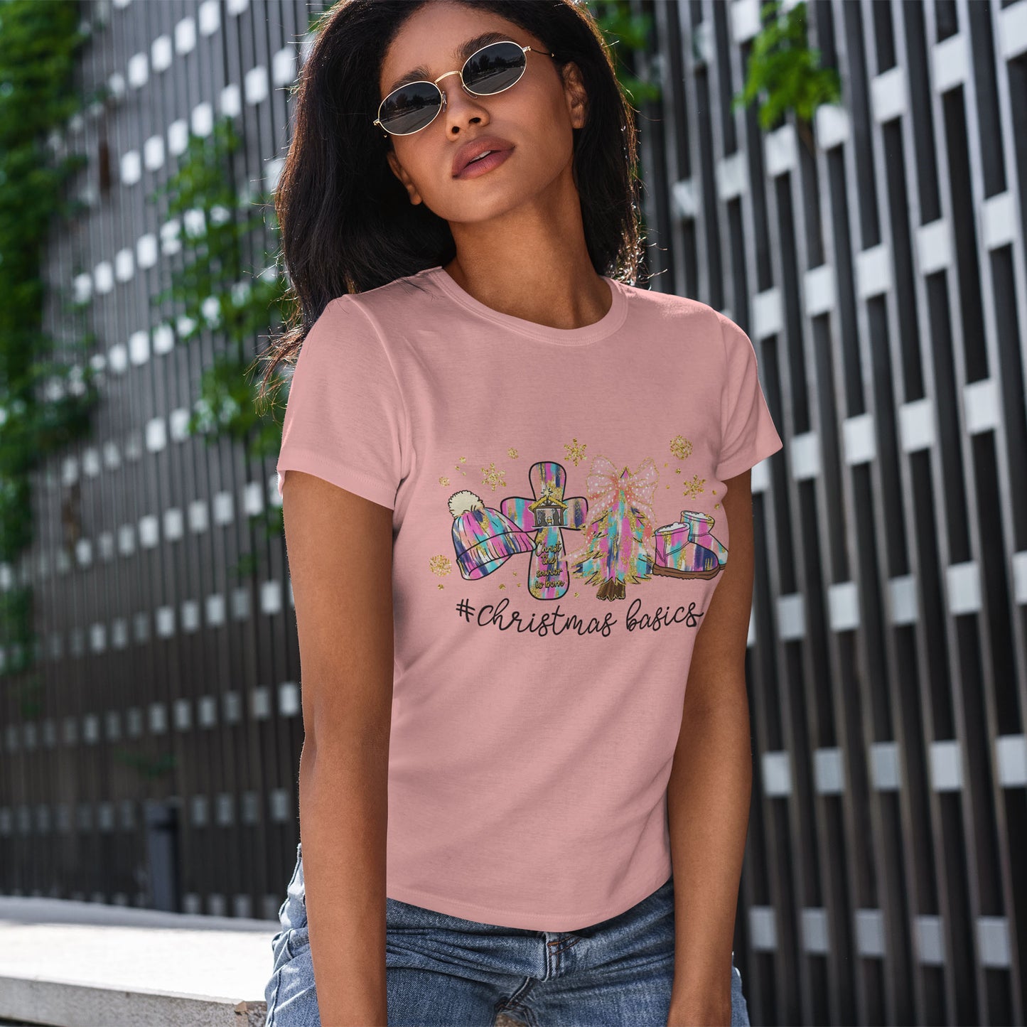 Christ the Savior Is Born T-Shirt - Pastel Nativity Cross Christmas Tee