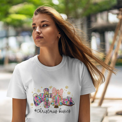 Christ the Savior Is Born T-Shirt - Pastel Nativity Cross Christmas Tee