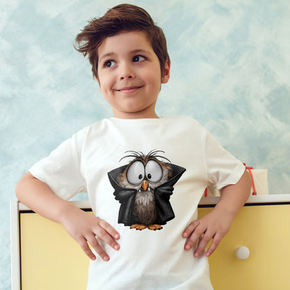 Vampire Owl Kids T-Shirt - Cute Big Eyes Toddler Halloween Tee