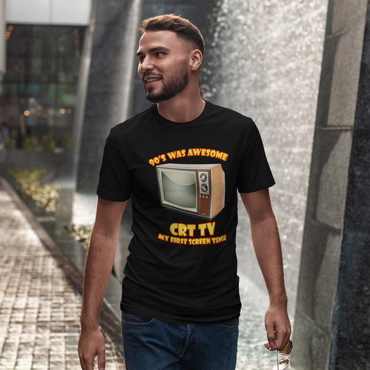 My First Screen Time T-Shirt - Retro CRT TV 90s Tee