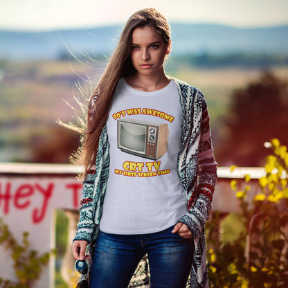 My First Screen Time T-Shirt - Retro CRT TV 90s Tee