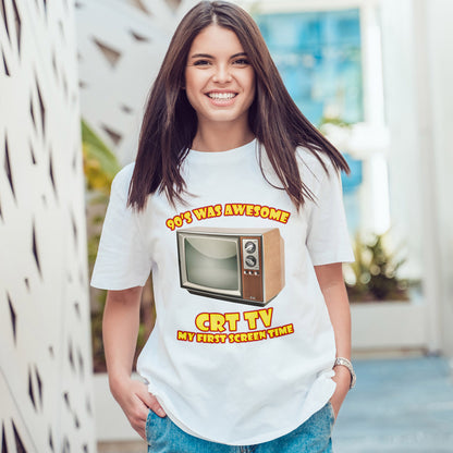 My First Screen Time T-Shirt - Retro CRT TV 90s Tee