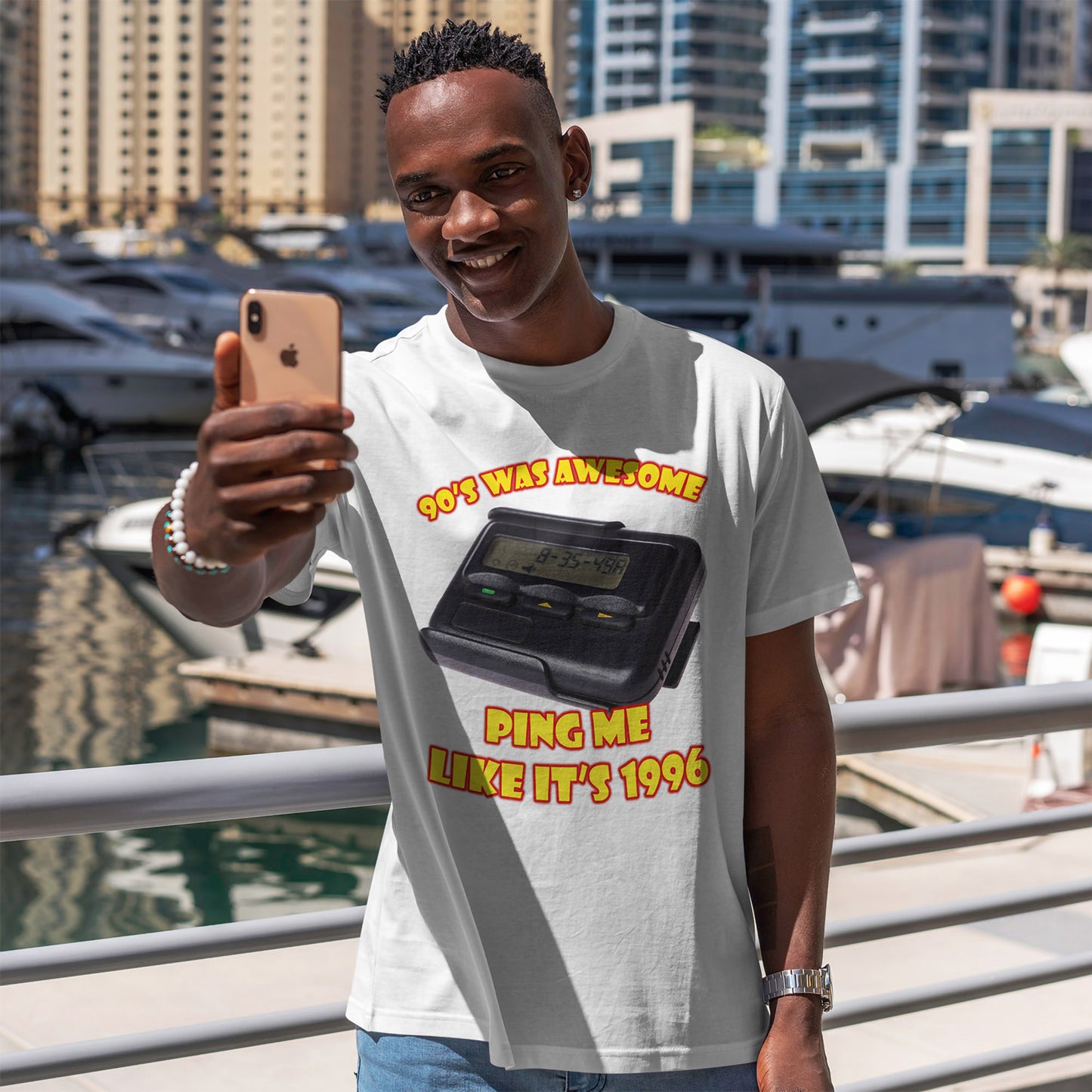Ping Me Like It's 1996 T-Shirt - Retro Pager Tee