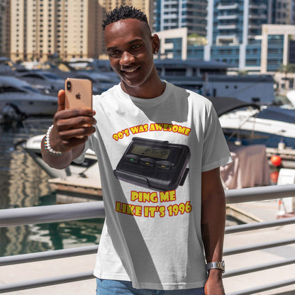 Ping Me Like It's 1996 T-Shirt - Retro Pager Tee