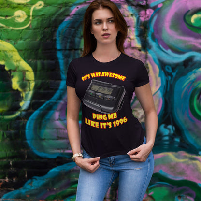 Ping Me Like It's 1996 T-Shirt - Retro Pager Tee