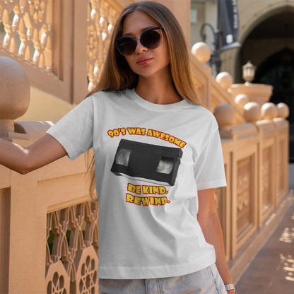 Be Kind Rewind T-Shirt - Retro VHS 90s Tee