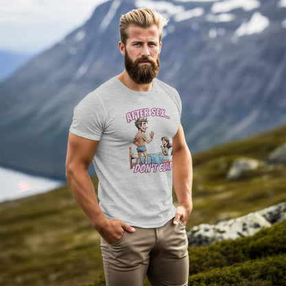 After Sex Don't Clap Shirt - Funny Cringe Cartoon Tee - Awkward Humor T-Shirt for Fans of Secondhand Embarrassment