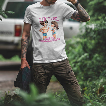 After Sex Don't Say You Remind Me of My Mom Shirt - Funny Cringe Cartoon Tee - Dark Dating Humor T-Shirt for Awkward Souls