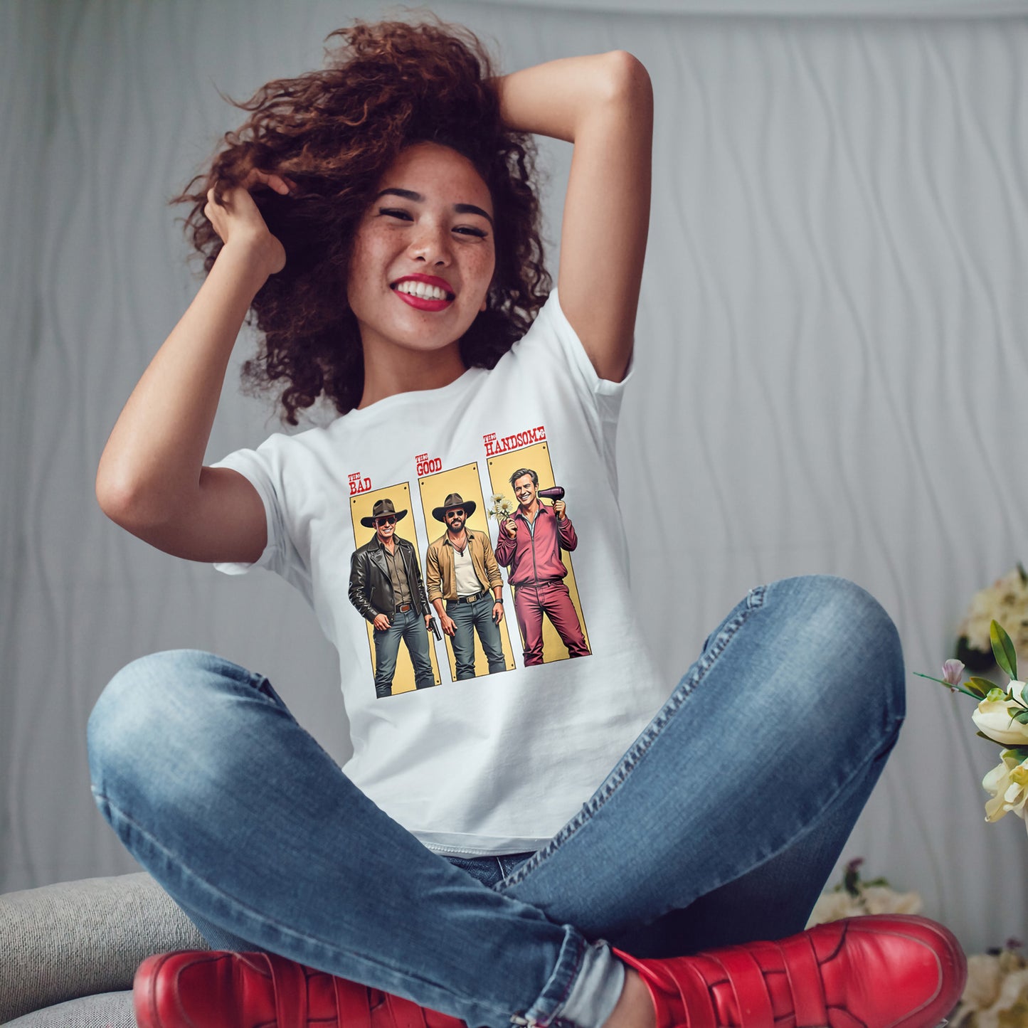 The Bad, The Good, The Handsome - Funny Western Parody T-Shirt