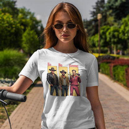 The Bad, The Good, The Handsome - Funny Western Parody T-Shirt