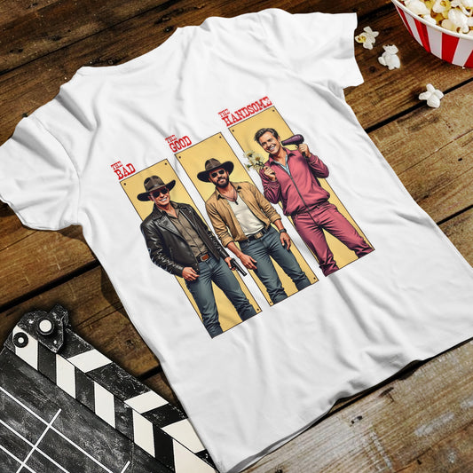 The Bad, The Good, The Handsome - Funny Western Parody T-Shirt