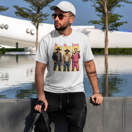The Bad, The Good, The Handsome - Funny Western Parody T-Shirt