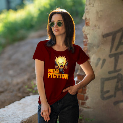 Bulb Fiction Shirt – Funny Movie Parody Tee, Pulp Fiction Lamp Cartoon t-Shirt