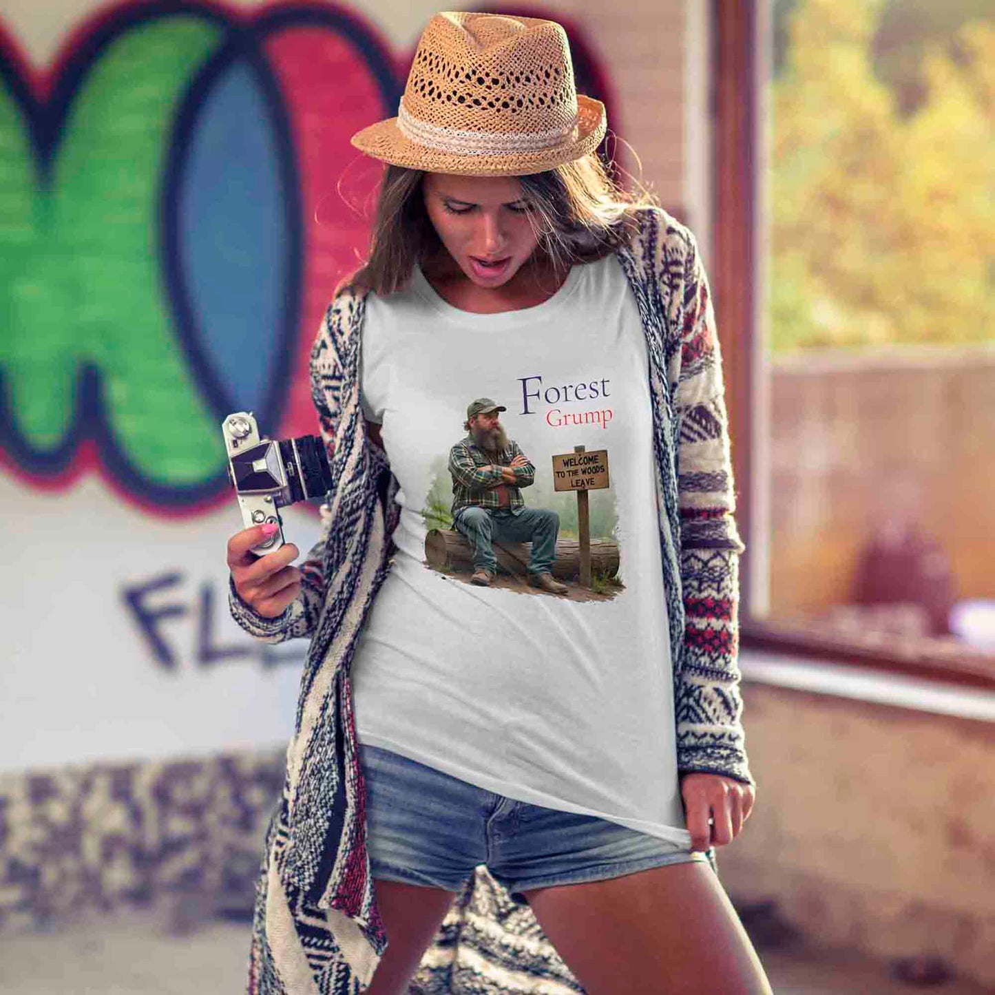 Forest Grump Shirt – Funny Camping Introvert T-Shirt, Sarcastic Wilderness Tee, Grumpy Outdoors Gift for Men & Nature Lovers