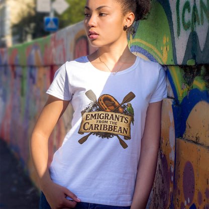 Emigrants from the Caribbean - Funny Pirate-Style Tropical Escape T-Shirt